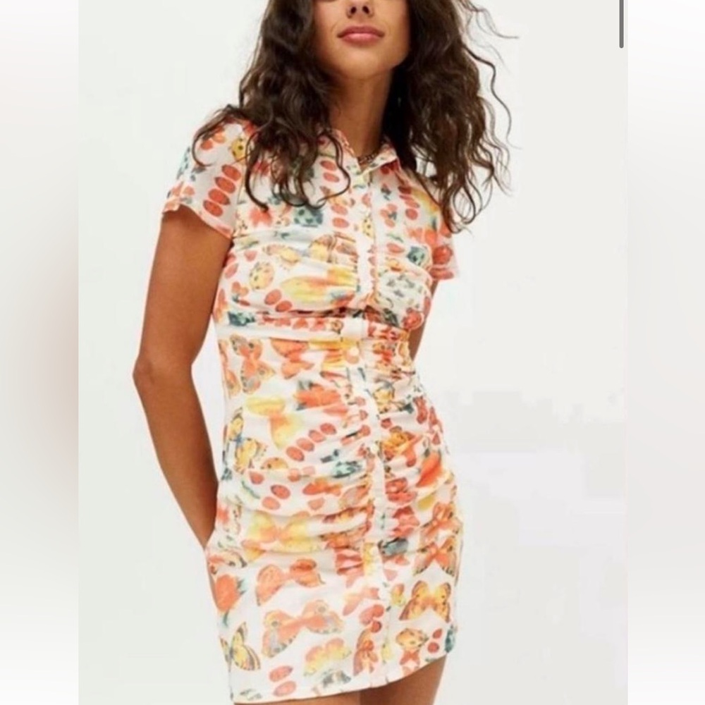 URBAN OUTFITTERS MESH BUTTERFLY DRESS
